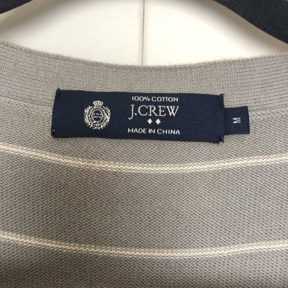 J. Crew Factory Striped V Neck Cardigan Sweater - Picture 2 of 6